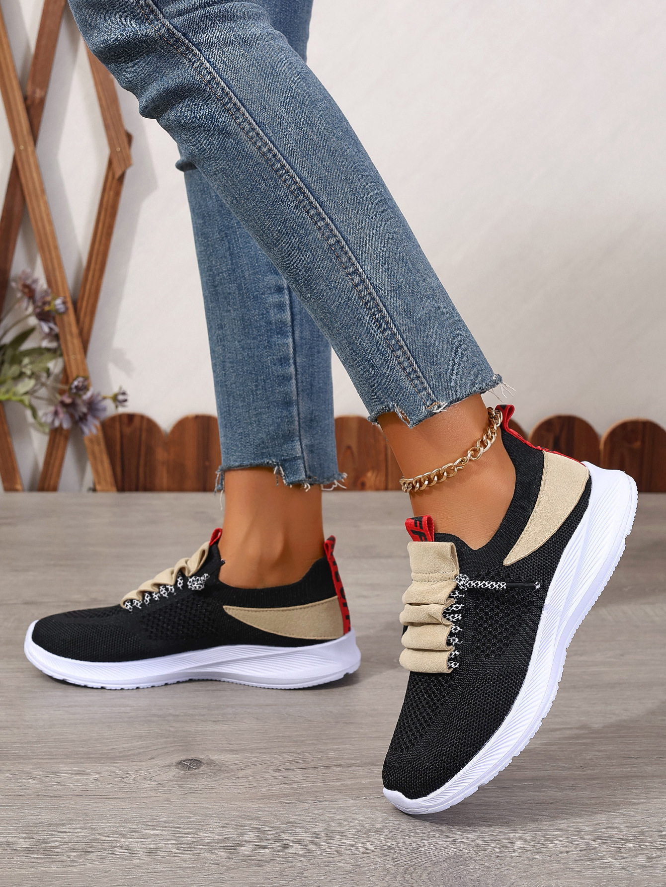 Casual Sneaker Non-slip Wear-resistant Flat Heel Round Toe Running Shoes - Image 3