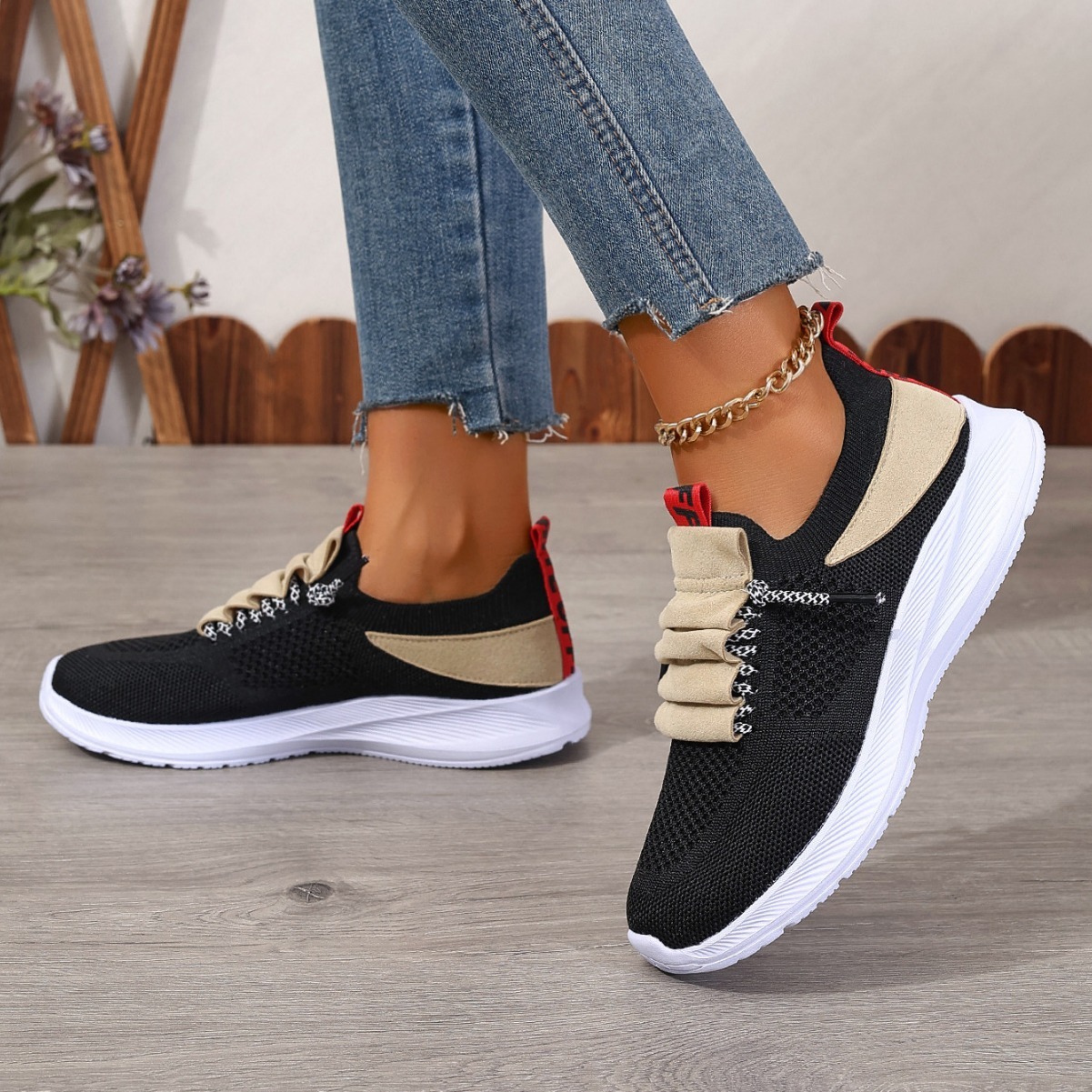 Casual Sneaker Non-slip Wear-resistant Flat Heel Round Toe Running Shoes - Image 2